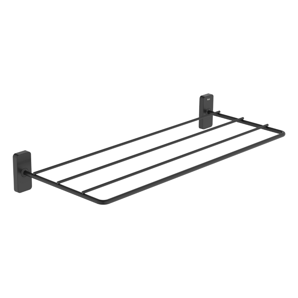 Cut out image of the Roca Sonata Matt Black Towel Rack